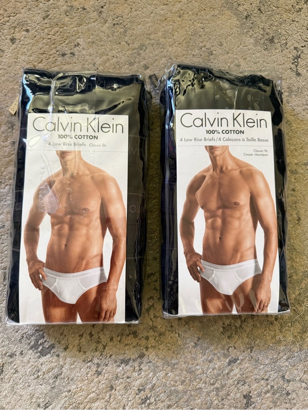 Calvin Klein Men’s 100% Cotton (2)4pk Low Rise Briefs Classic Fit Black M 32-34